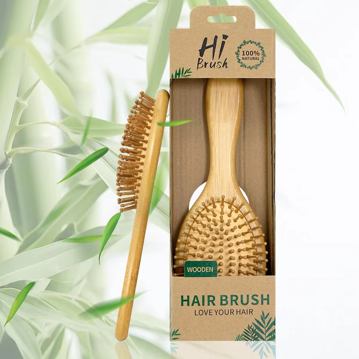 Shiva™ Premium Bamboo Hair Brush Set