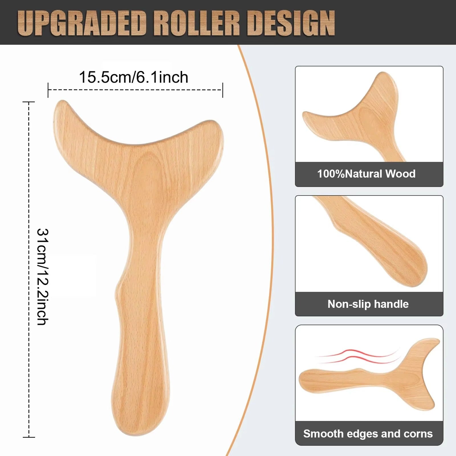 Shiva™ Wooden Lymphatic Massage Paddle