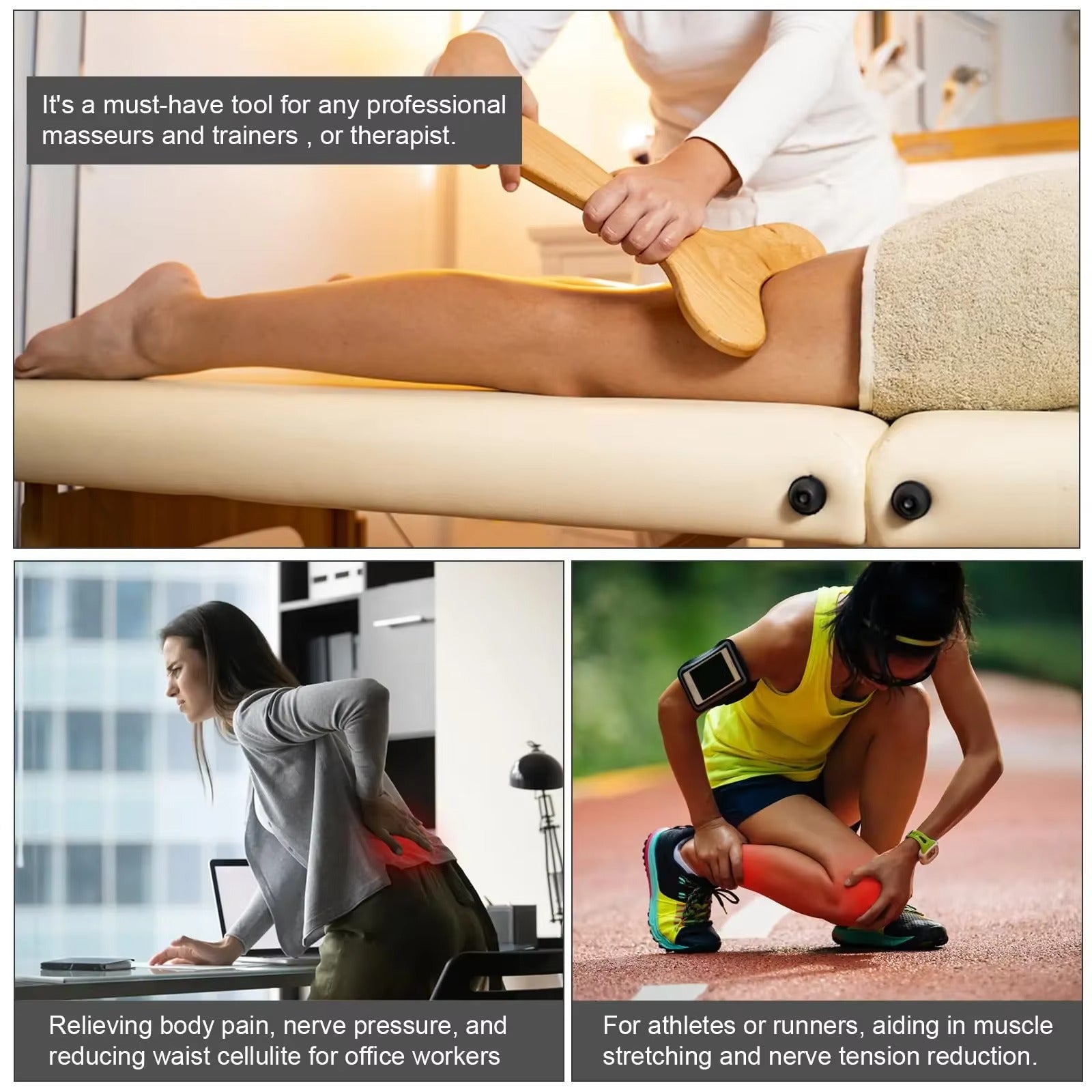 Shiva™ Wooden Lymphatic Massage Paddle