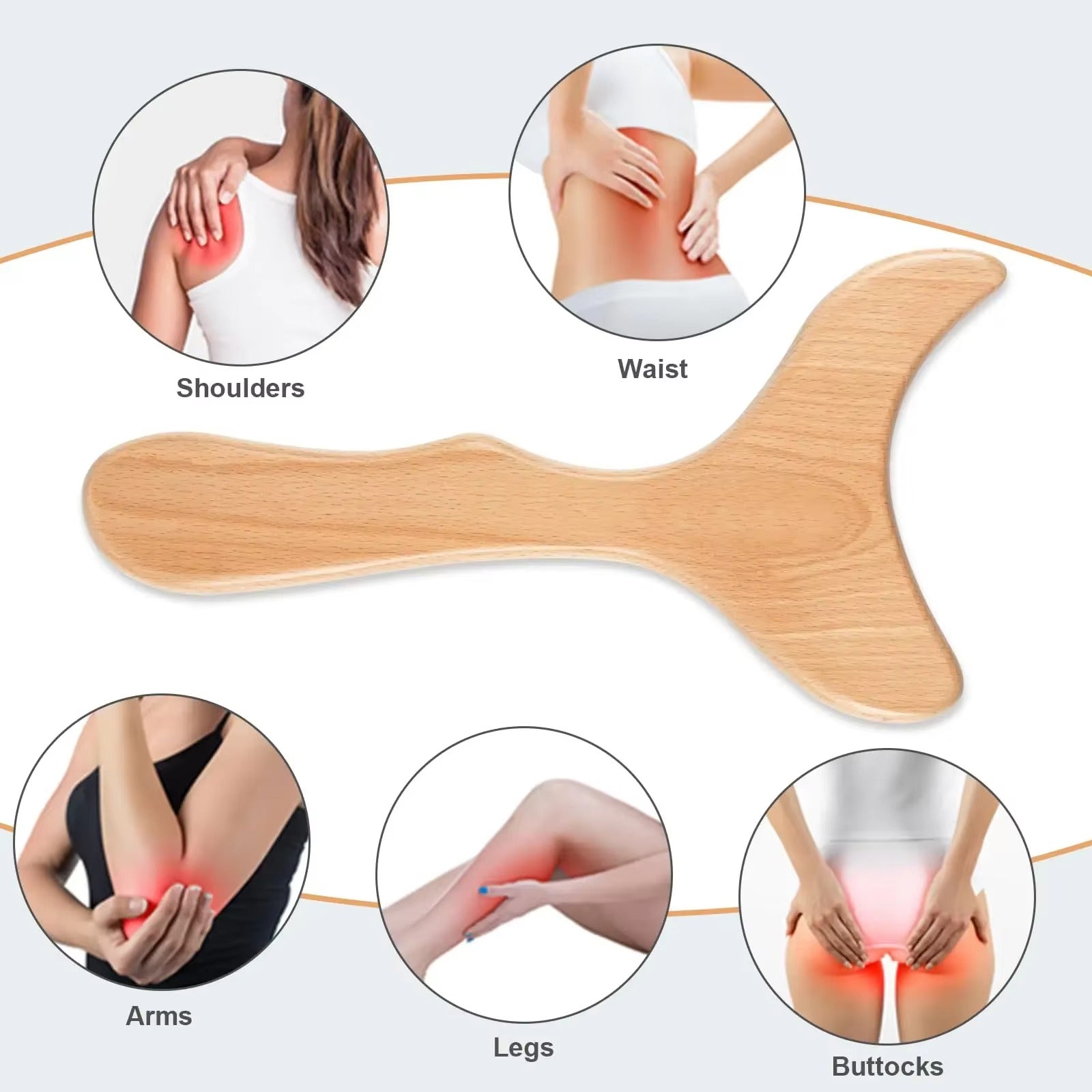 Shiva™ Wooden Lymphatic Massage Paddle