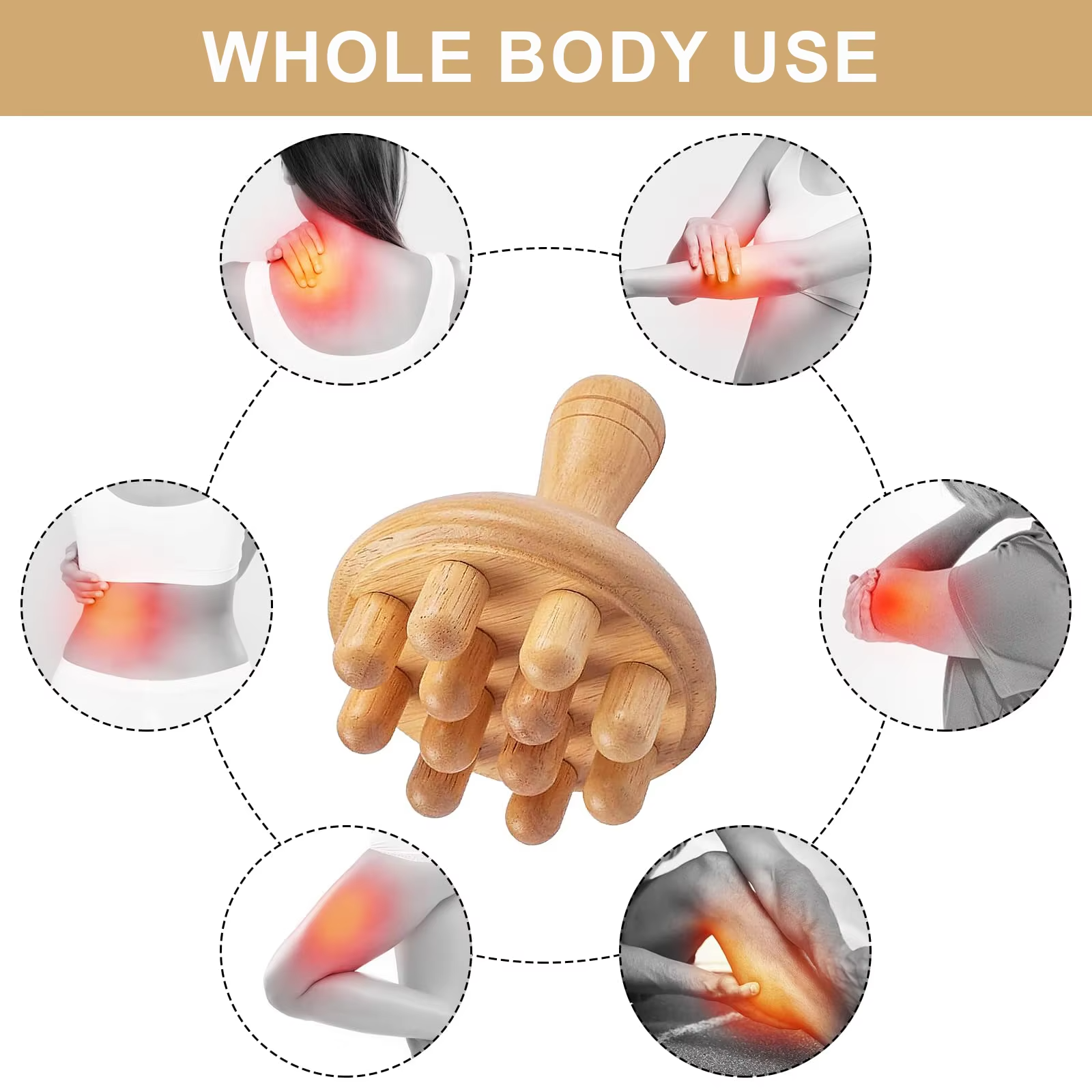 Shiva™ Wooden Mushroom Massage Tool