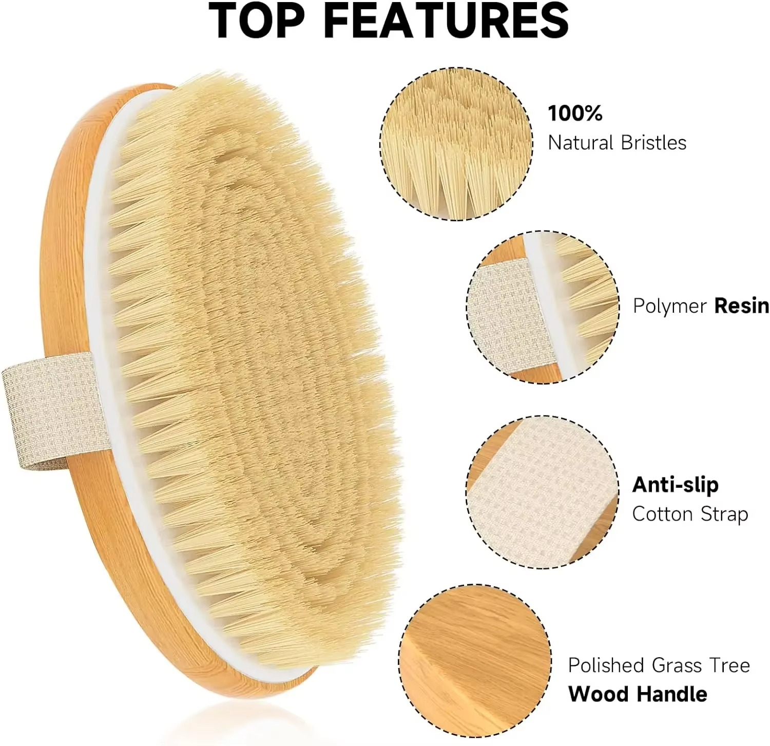 Shiva™ Wooden Body Brush for Bath & Shower