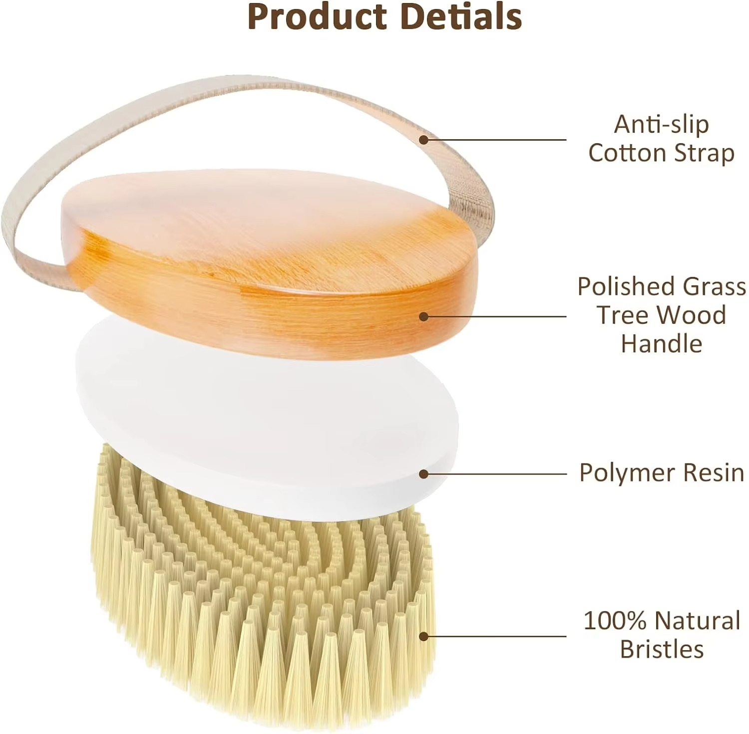 Shiva™ Wooden Body Brush for Bath & Shower