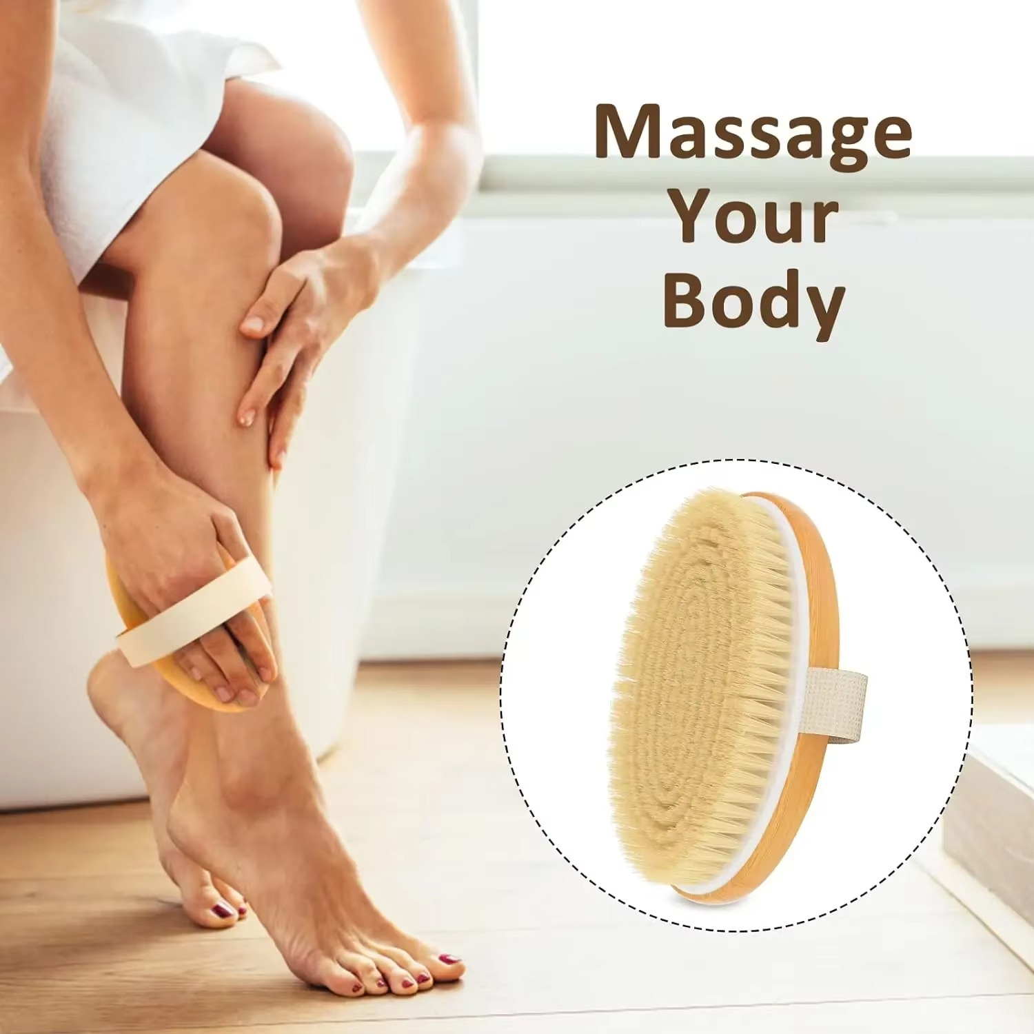 Shiva™ Wooden Body Brush for Bath & Shower