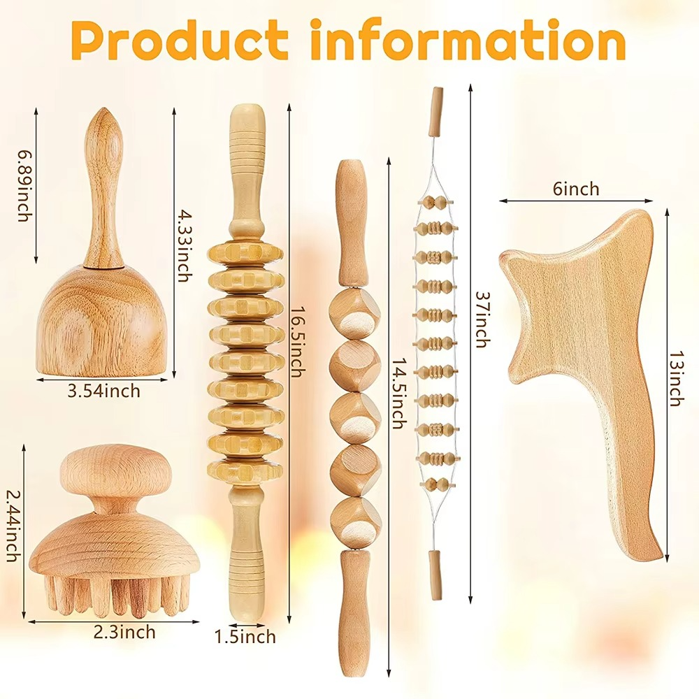 Shiva™ 6-in-1 Wooden Body Sculpt Massage Set 