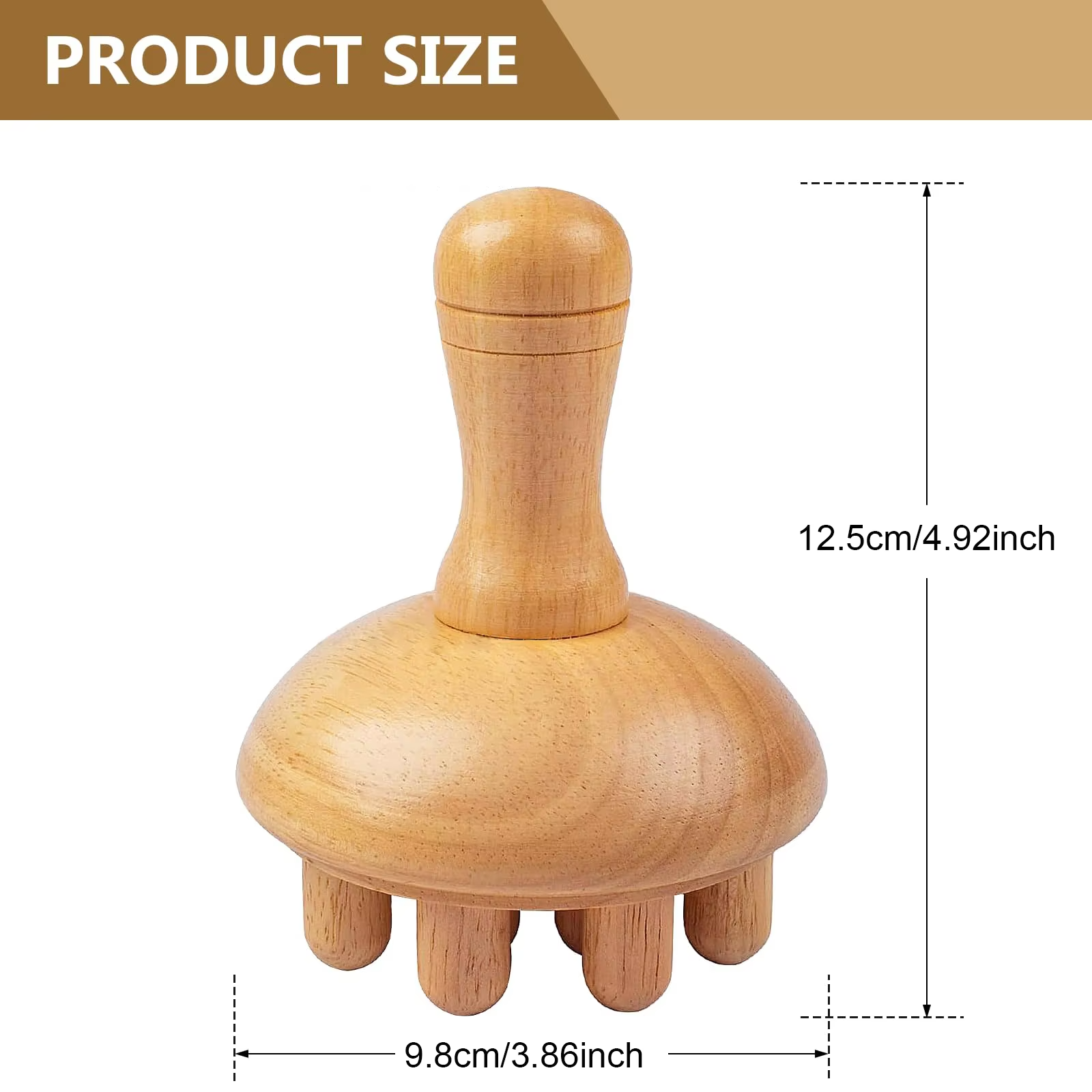 Shiva™ Wooden Mushroom Massage Tool