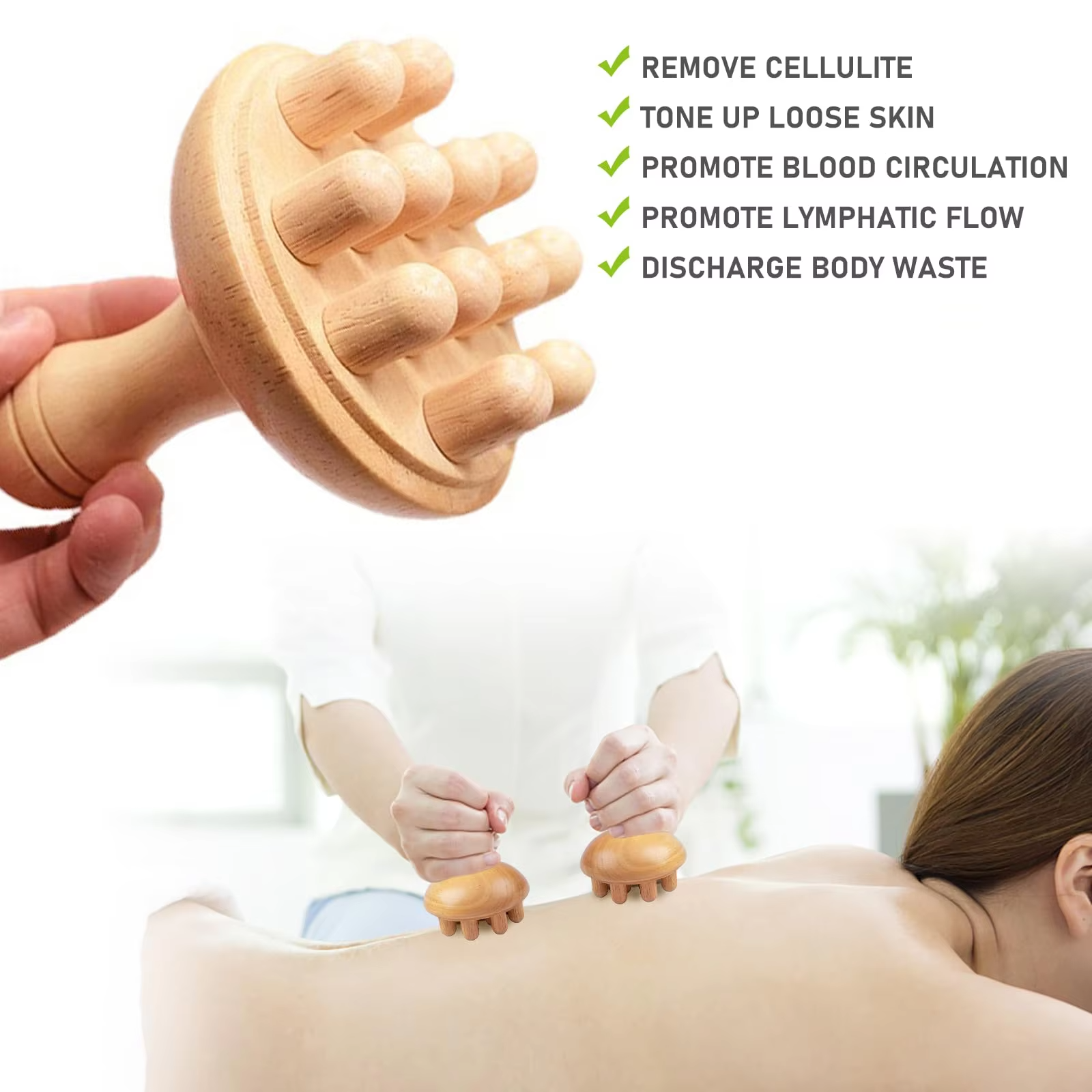 Shiva™ Wooden Mushroom Massage Tool